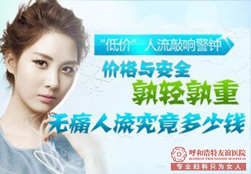 呼市一个月打胎，药流和人流哪个便宜